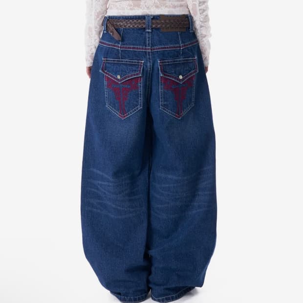 아캄 CROS2 Washed Denim Pants (Blue)