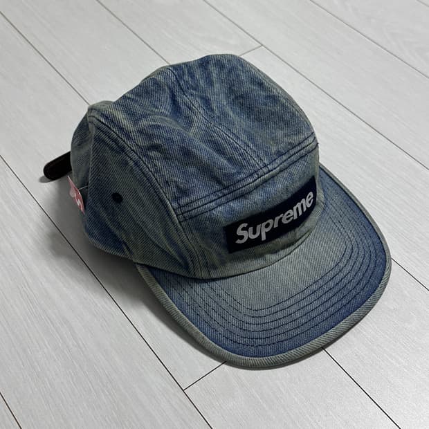 슈프림 25fw 데님 캠프캡 모자 새제품