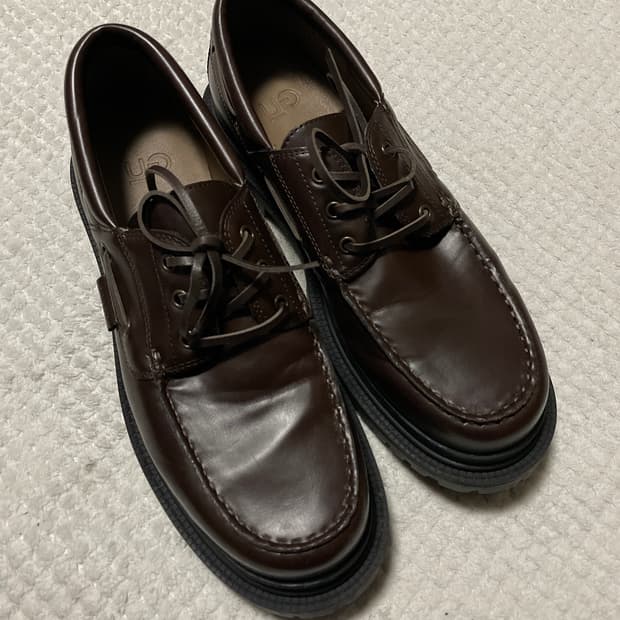 GU X 언더커버 콜라보 데크 슈즈 브라운