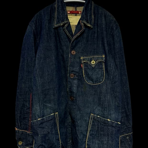 리바이스 00s 레드루프 데님 초어 자켓