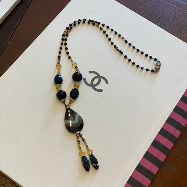 일본 수입 빈티지 아케이드 원석 목걸이