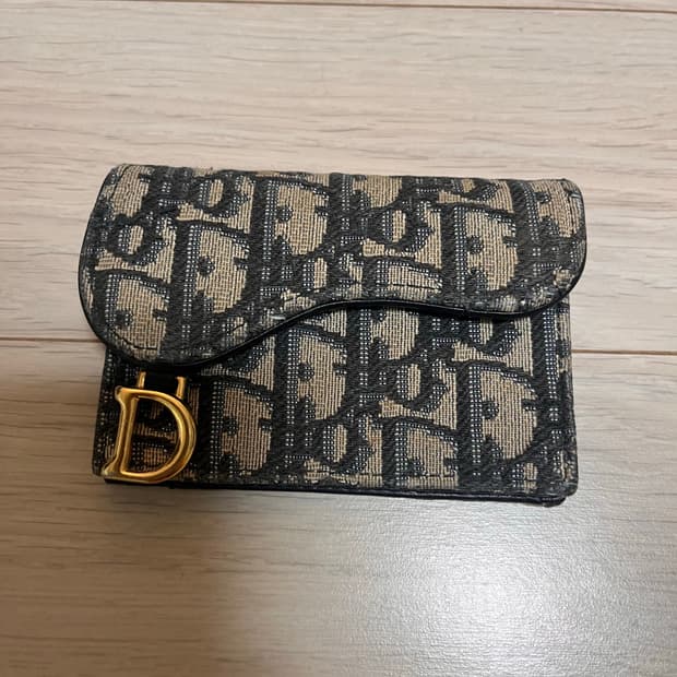 디올 오블리크 새들 카드지갑