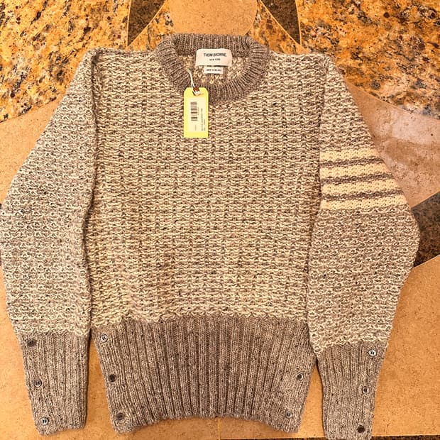 [미시착 새상품] 톰브라운 도네갈 스티치 니트