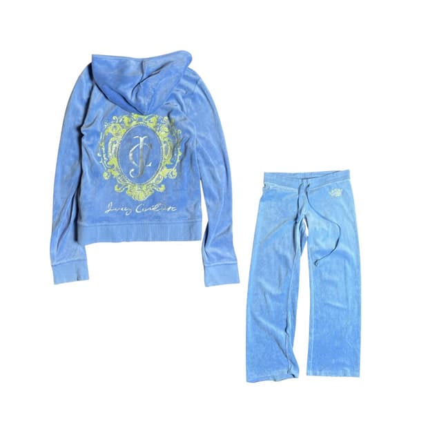 [Juicy Couture] 스카이블루 벨벳 셋업