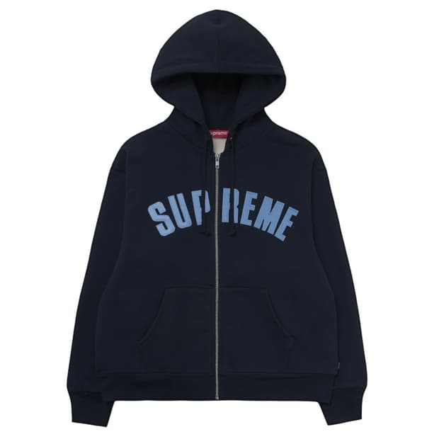 슈프림 아크 써멀 라인드 집업 후드 스웨트셔츠 네이비 - 25FW