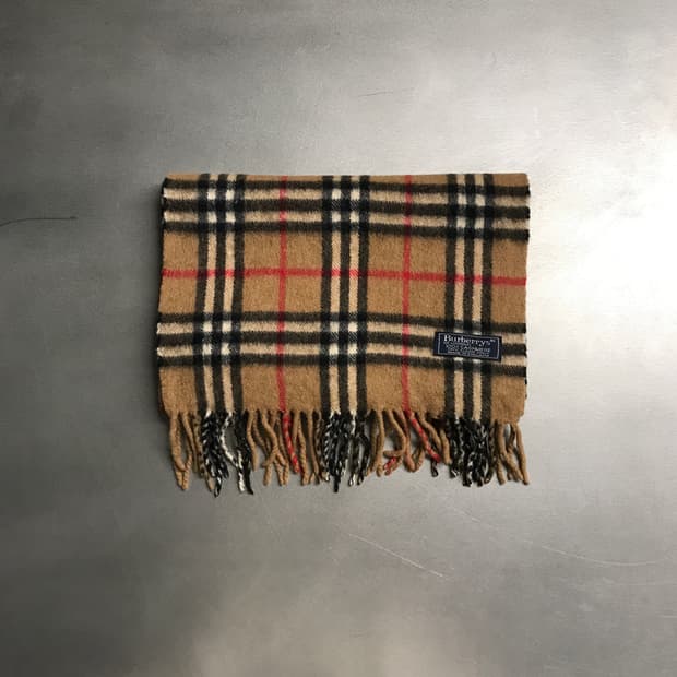 버버리 정품 캐시미어 머플러 베이지