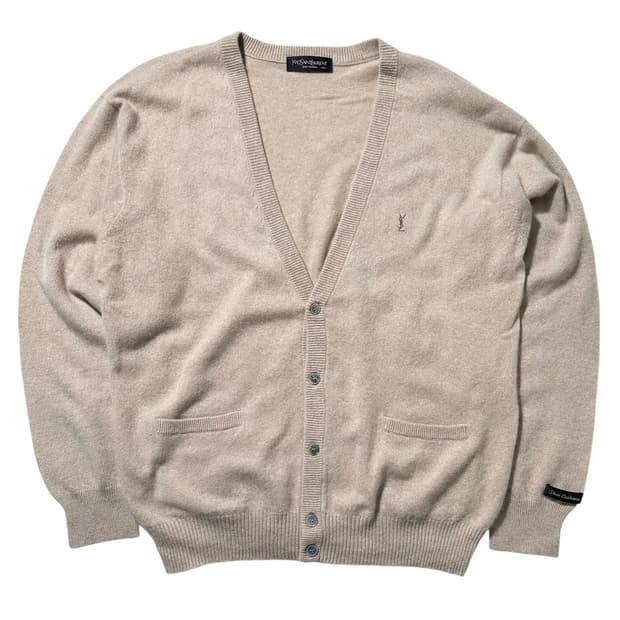 입생로랑 캐시미어 100% V넥 니트 가디건
