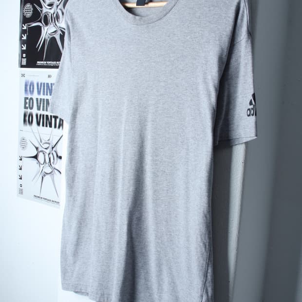 (L-XL) 아디다스 반팔 티셔츠 스몰로고 그레이 올드스쿨-H30129