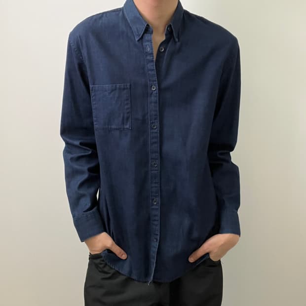 Levis 리바이스 LMC 실크 혼방 데님 셔츠