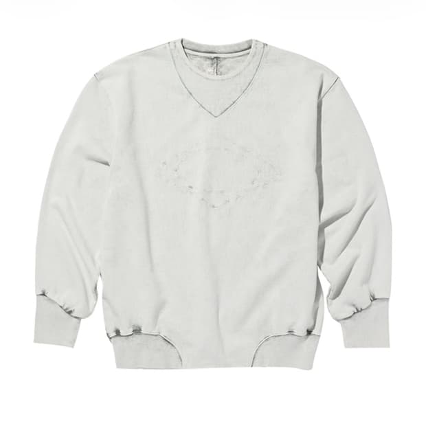 미스치프 가제트 크루넥 스웨트셔츠 블리치드 카키