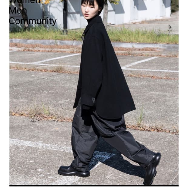 (네고가능)유노이아 패딩 팬츠 (블랙 M)