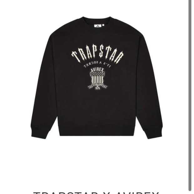 L)Trapstar X Avirex 콜라보 맨투맨