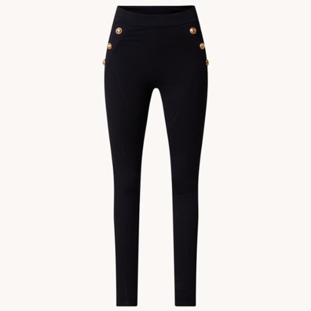 Balmain 발망 금장 나폴레옹 버튼 레깅스 팬츠 블랙 새상품 xs