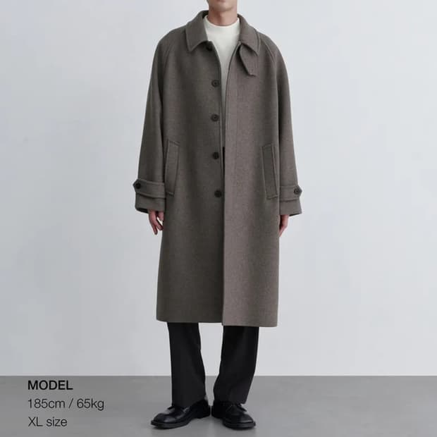 캐시미어 블렌드 오버사이즈 발마칸 코트 [토프] M