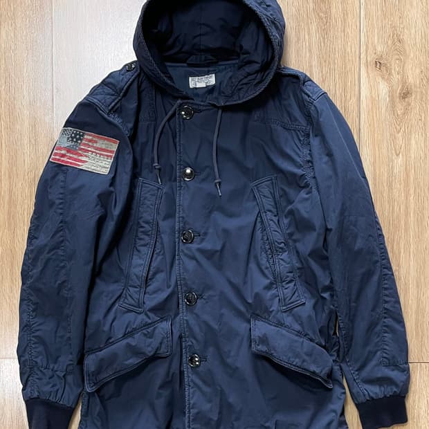 택포) 폴로 랄프로렌 폴로진스 성조기 패치 야상 (야전상의) 파카 자켓