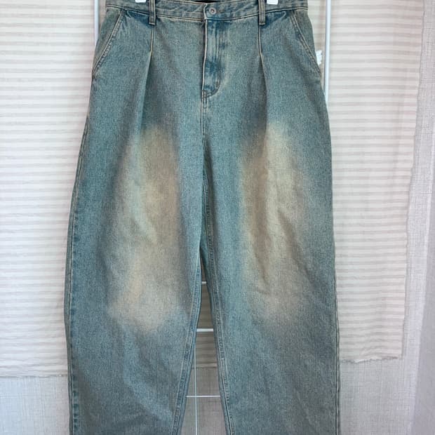 빈티지 연청 워싱 데님 팬츠 y2k 스트릿 갸루 펑키476