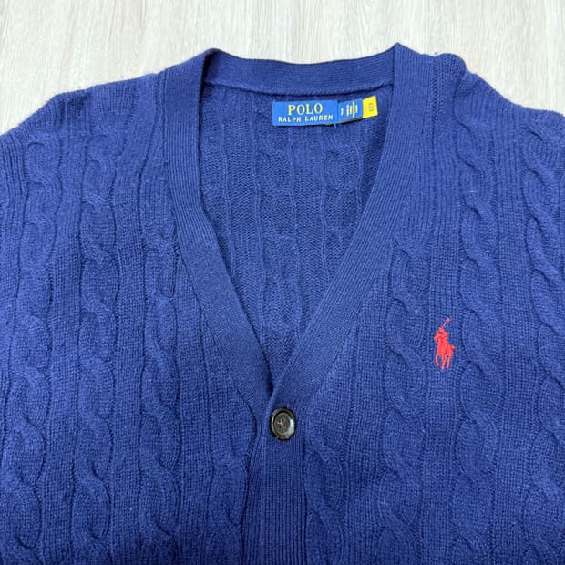 폴로 랄프 로렌 케이블 가디건