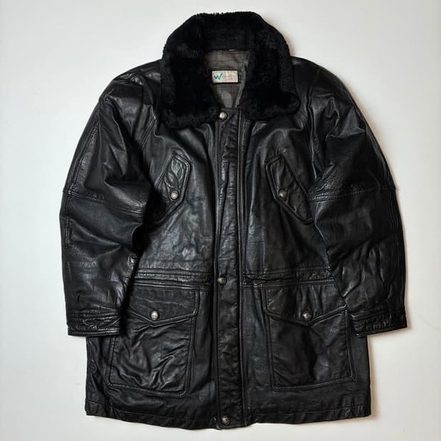 Brettons 90's 유틸리티 양가죽 하프 코트 PN8475