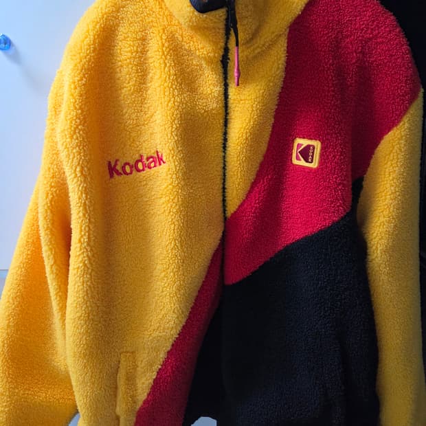 코닥 컬러블록 후리스 집업 xl