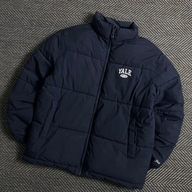 YALE 예일 로고 베이직 푸퍼 패딩y 4989