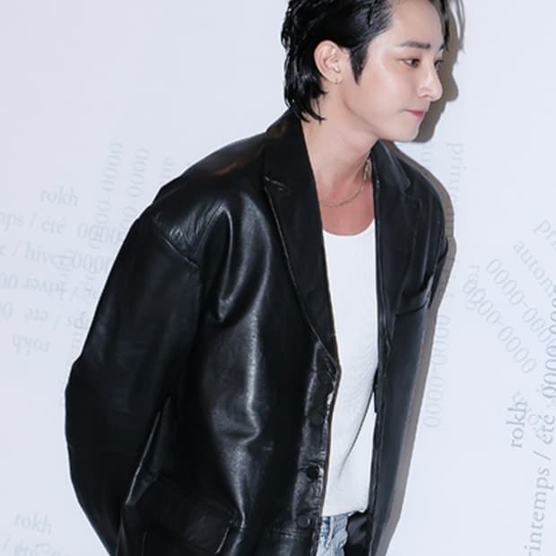 이수혁 rokh h&m 콜라보 가죽자켓