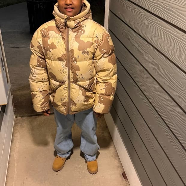 스투시 립스탑 다운 패딩 자켓