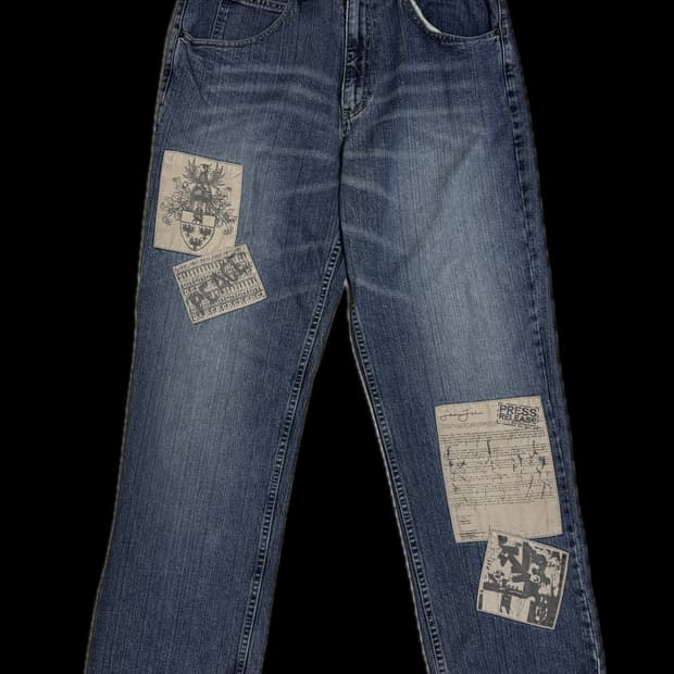 [34] 션존 패치워크 데님 팬츠