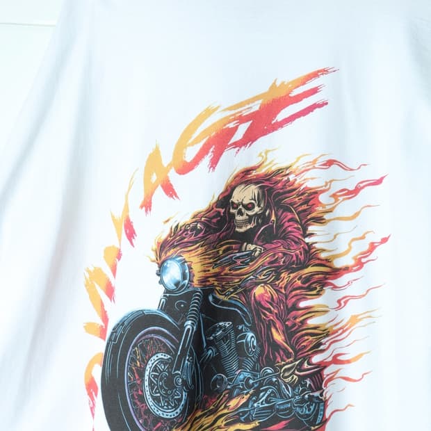 (3XL-4XL) 길단 반팔 티셔츠 자체제작 굿즈 불꽃-H36388