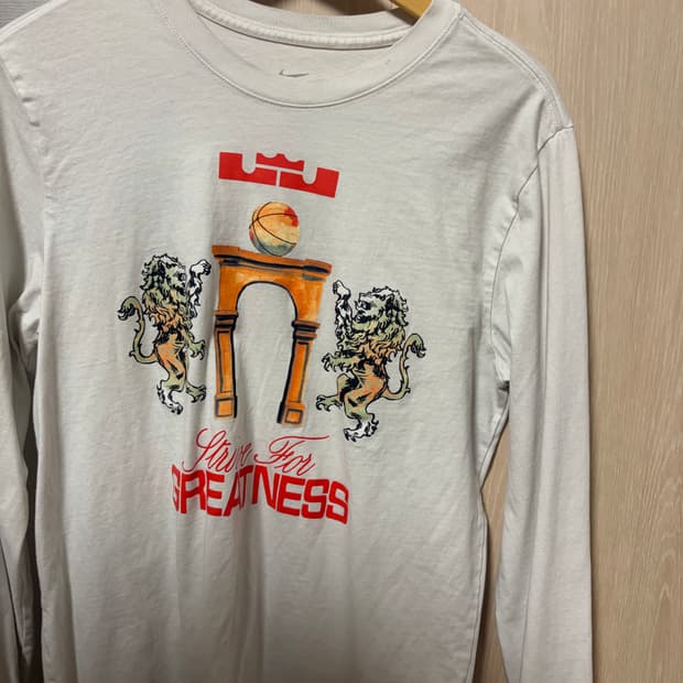 나이키 르브론 롱슬리브 화이트 L