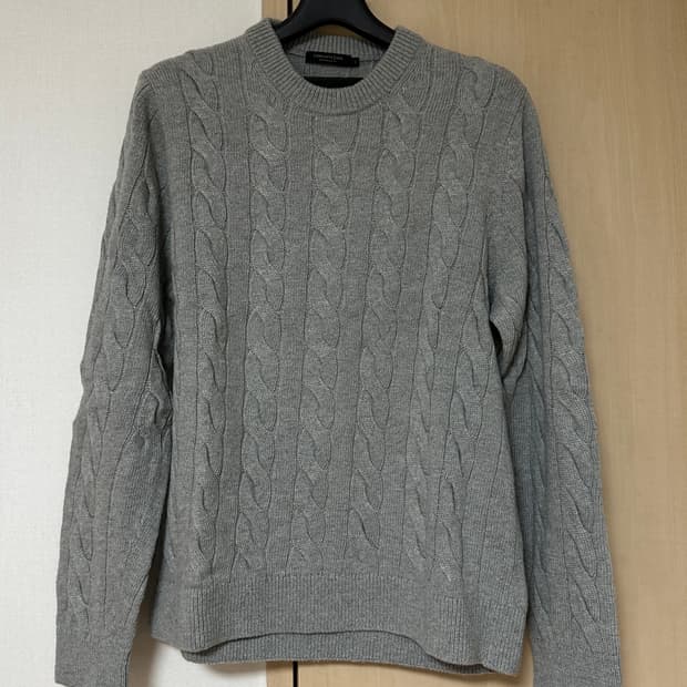 컨셉원 회색 꽈배기 니트 L