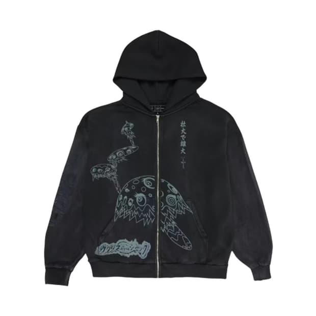 [L] 트래비스 스캇 × 프라그먼트 × 무라카미 다카시 리본 후드 집업