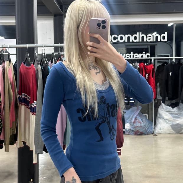 히스테릭 글래머 롱슬리브 티셔츠