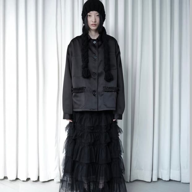 생긴스튜디오 TULLE TIERED LONG SKIRT