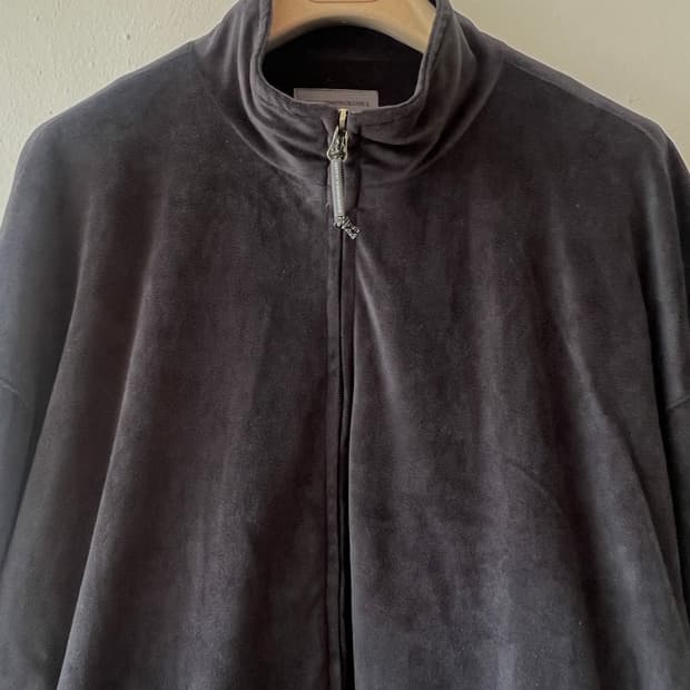 세컨모놀로그 남성 블랙 벨벳집업점퍼 트랙집업자켓