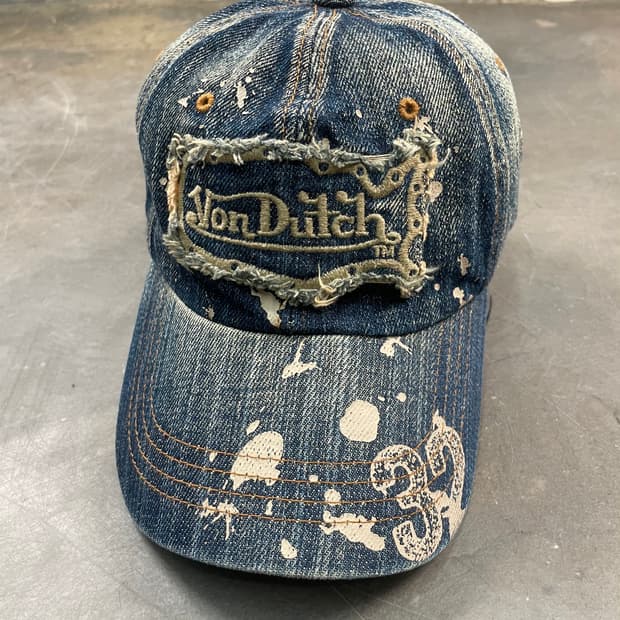 본더치 y2k 그런지 데님 캡