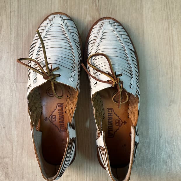 CHAMULA 차물라 화이트 가죽 샌들 슈즈 us9