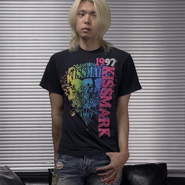 {Kissmark} Rainbow Skull Graphic Tee