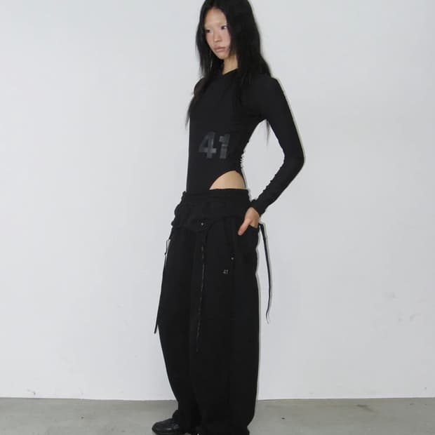 사일프레이 Layered Sweatpants Black