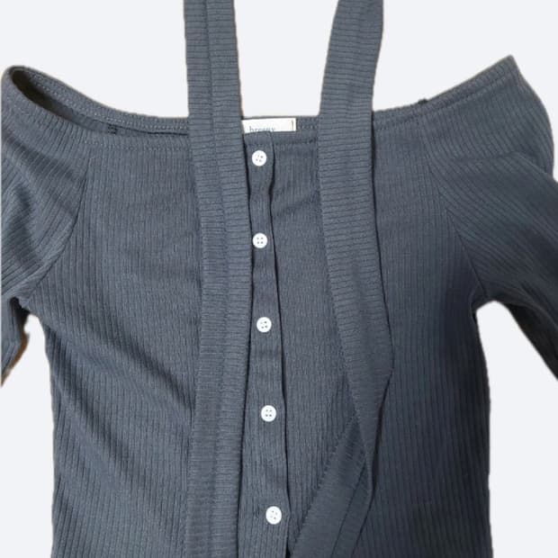 크롭 가디건 머플러 세트