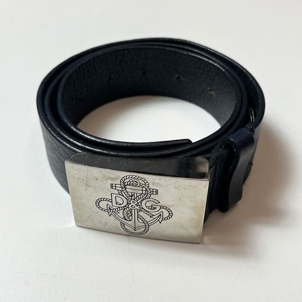 돌체앤가바나 00's 닷빅버클 통가죽 벨트 Q1422