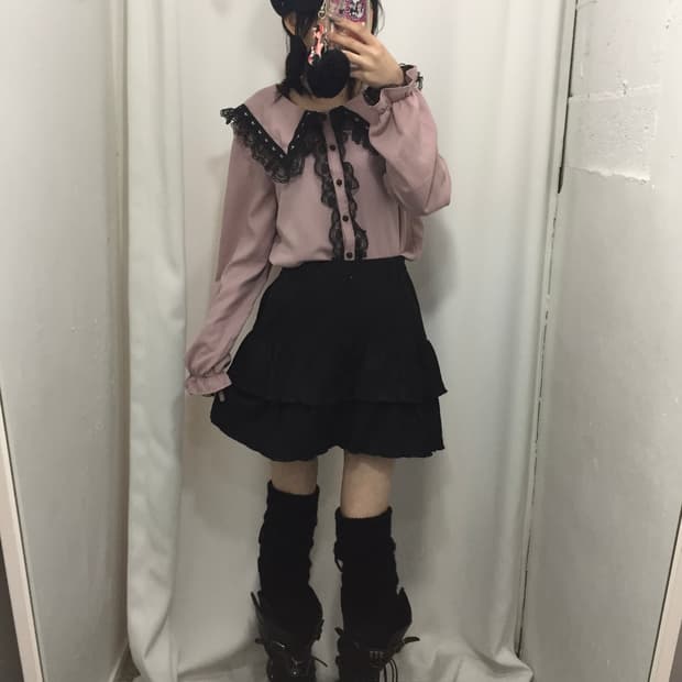 MA*RS 마즈  블랙레이스 카라 블라우스 세트 💖