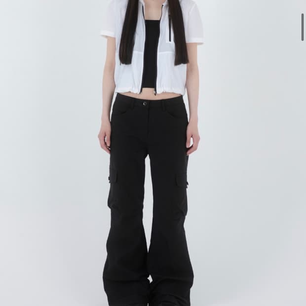 미세키서울 Pocket cargo bootscut pants BLACK3