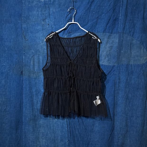 44-55 ) JPN Sheer Gather Blouse