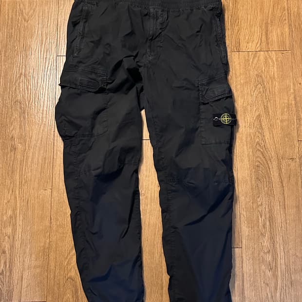 스톤아일랜드 블랙 카고 조거팬츠 36사이즈 정품