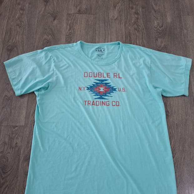 2XL 더블알엘 나바호 로고 반팔티 민트색