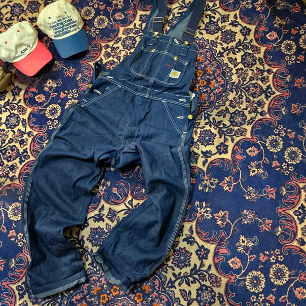 칼하트 데님 카펜더 루즈핏 멜빵 셋업 30 x 30 size