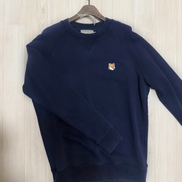 메종키츠네 21SS 폭스 헤드 패치 맨투맨 네이비 S