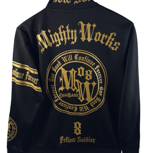 JPN Y2K 골드 글리터 져지2173