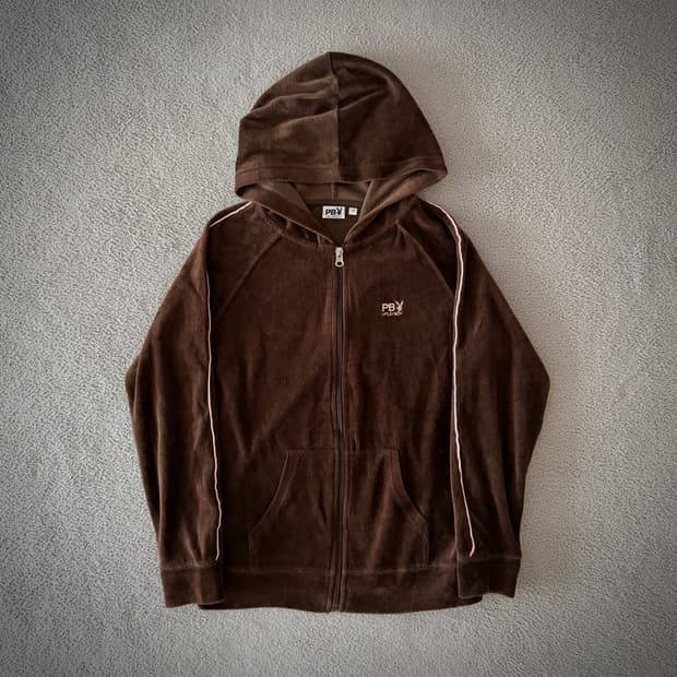 Playboy velvet hood zip