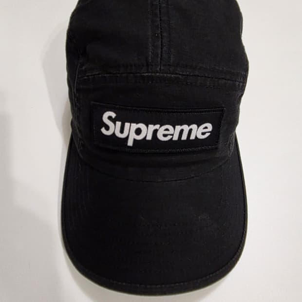 슈프림 밀리터리 캠프캡 블랙 - 22FW